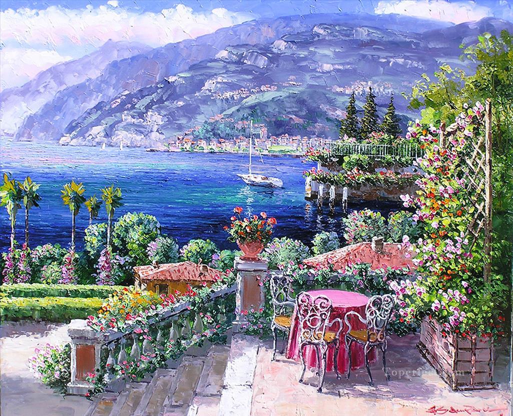 Jardín del Bellagio Egeo Mediterráneo Pintura al óleo